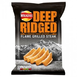 Walkers Deep Ridged Flame Grilled Steak Crisps