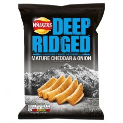 Walkers Deep Ridged Mature Cheddar & Onion Crisps